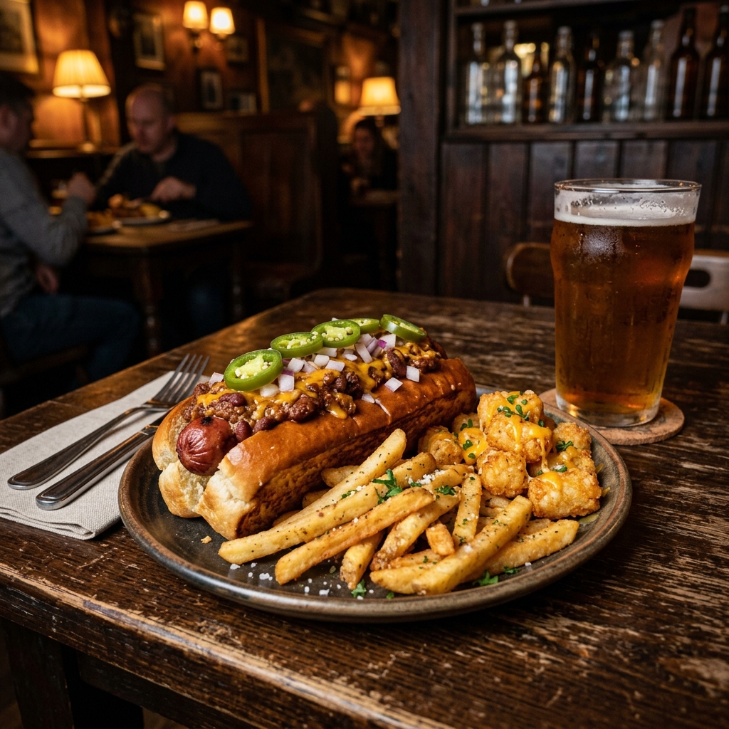 Lodge beer and delicious food
